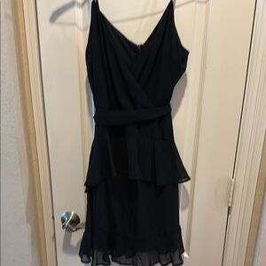 Gianni Bini Black Peplum Tiered Mini Dress